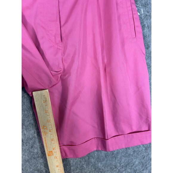Vintage Izod Club Women's Pink Pleated High Waist Belted Shorts Size 10 - Picture 11 of 12